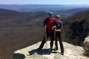 Aldo Bello and Marilyn Finnemore after hiking to an overlook