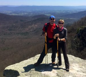 Aldo and Marilyn at a scenic overlook after a hike